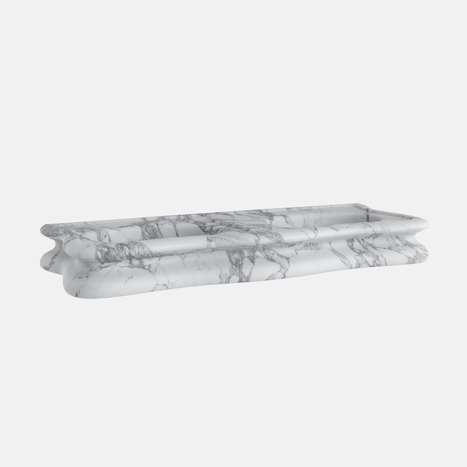 Double lavabo marbre arabescato corchia sans pieds 2 