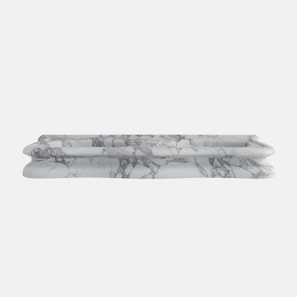 Double lavabo marbre arabescato corchia sans pieds