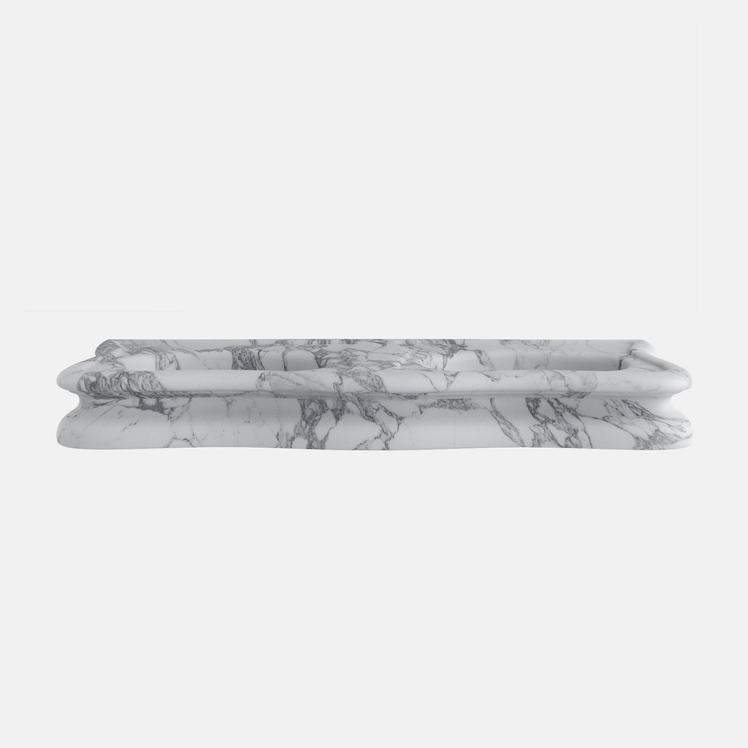 Double lavabo marbre arabescato corchia sans pieds