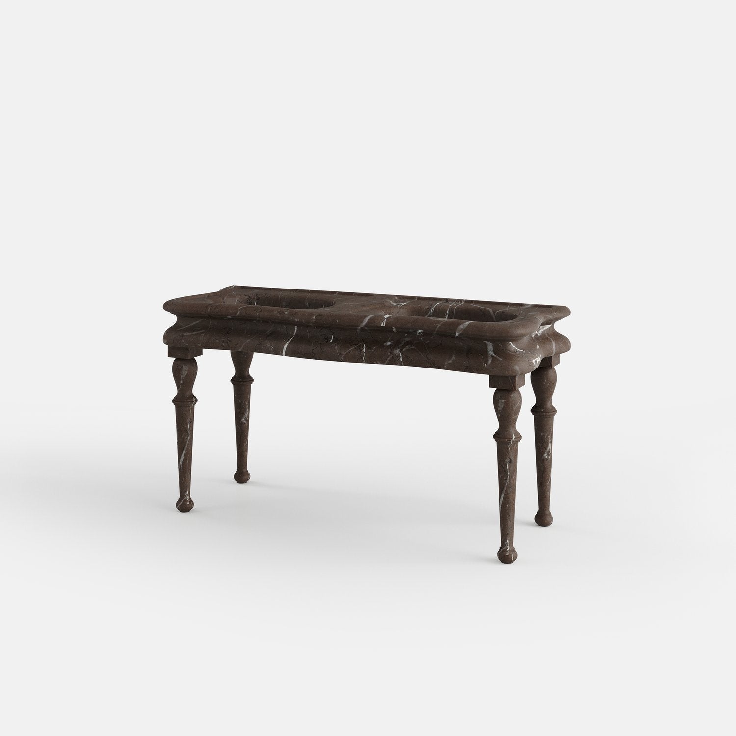 Double lavabo marbre gris anatolien 2 
