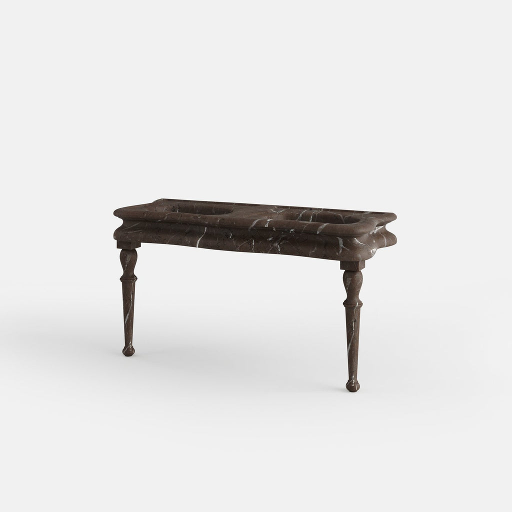 Double lavabo marbre gris anatolien 4 
