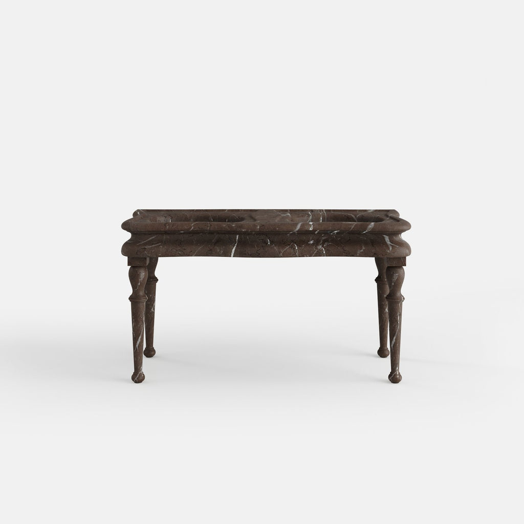 Double lavabo marbre gris anatolien 
